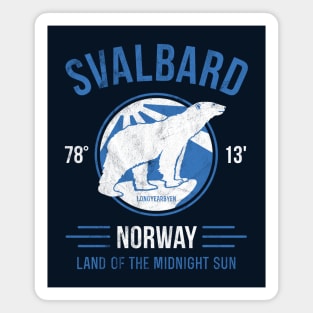 Svalbard Polar Bear under the Midnight Sun - Norway Magnet